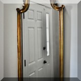 D20. Gold framed mirror. 39”h x 20”w 